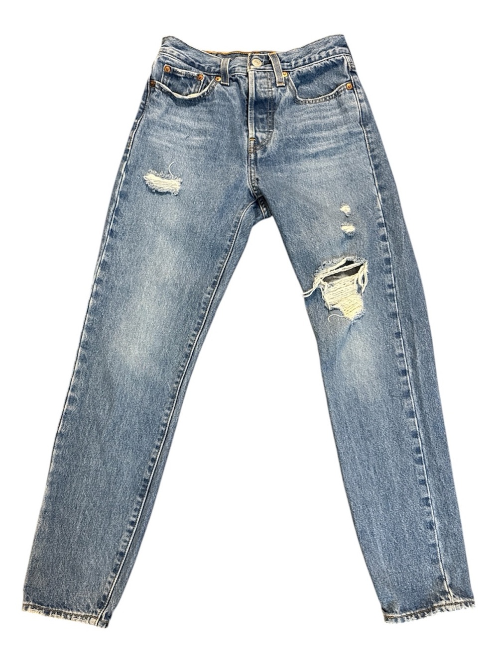 Levi's  Premium  Women's Wedgie Size 24 Distessed Ripped grunge Jeans